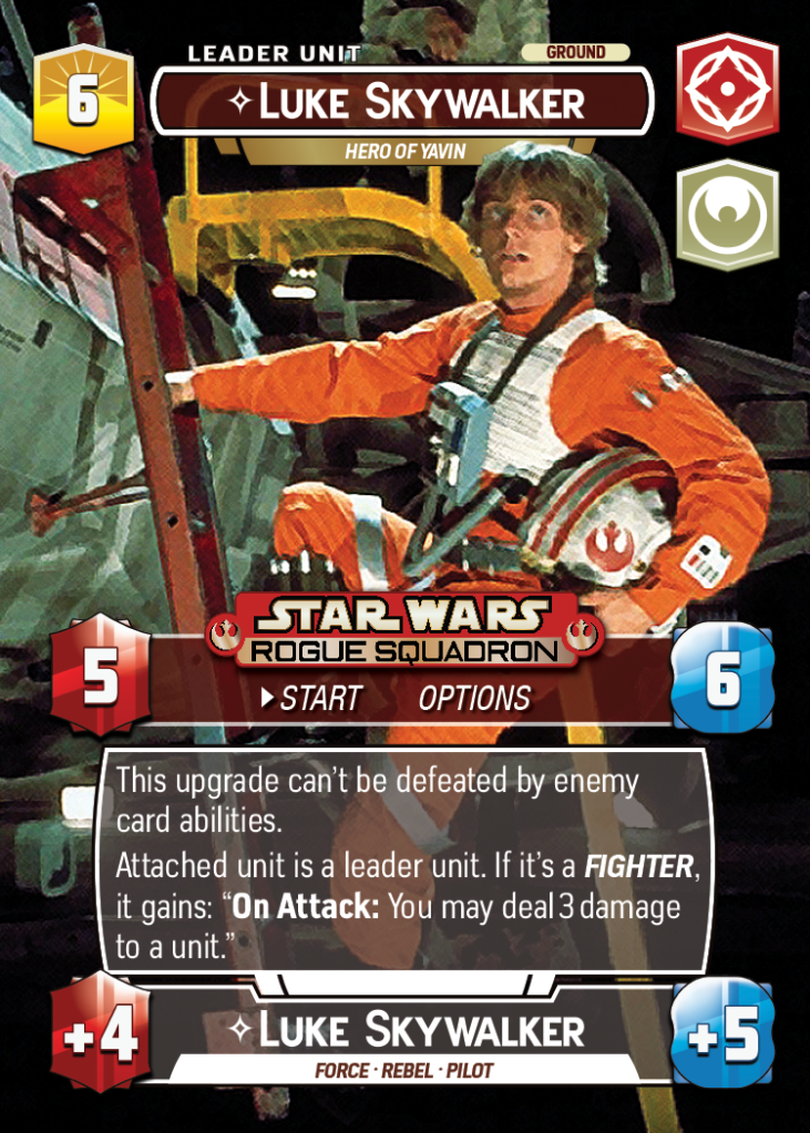 An alternate take on a Showcase Leader Unit for Luke Skywalker, Hero of Yavin